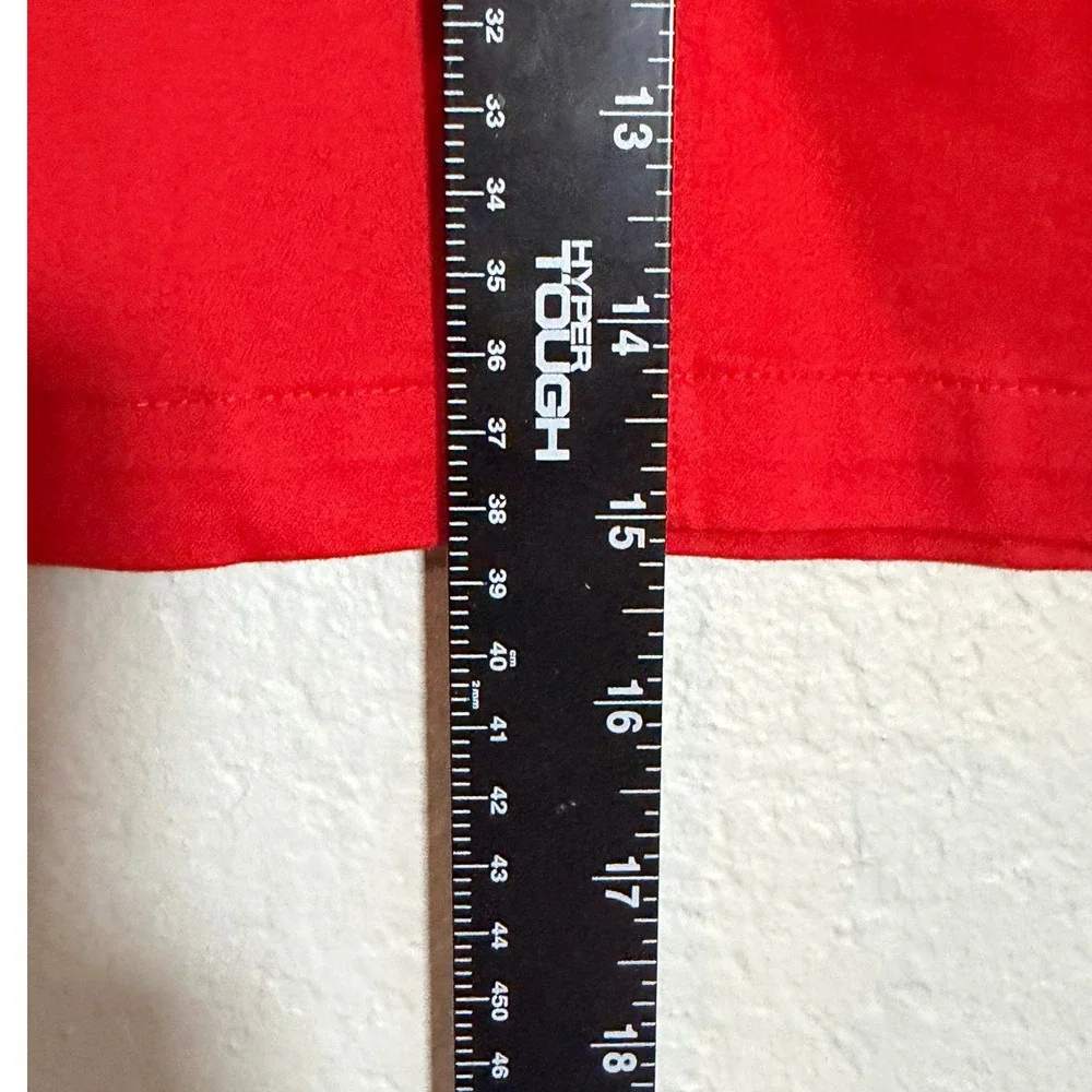 Bongo VNTG Red Button Front A Line Mini Skirt Women's Size Medium Cotton Spandex